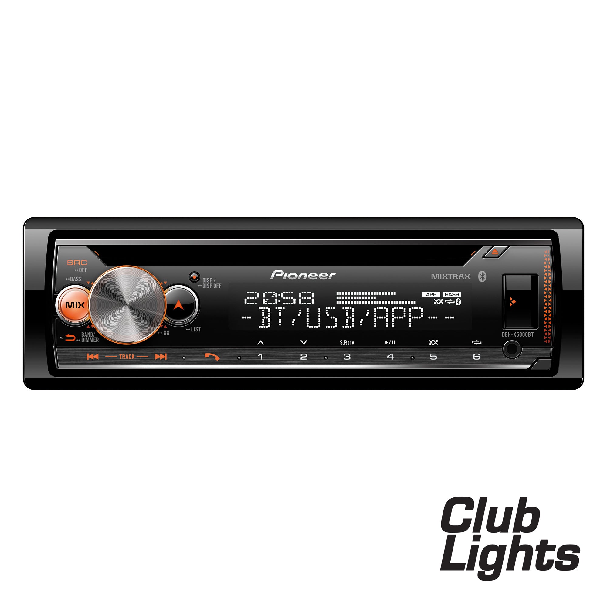 Radio 1DIN Pioneer DEH-X5000BT Bluetooth Dual Spotify